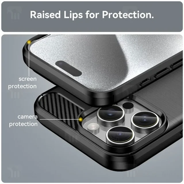 قاب فیبر کربنی آیفون Apple iPhone 16 Pro Max Rugged Armor Fiber Carbon - تصویر 7