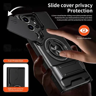 قاب ضد ضربه مگنتی Samsung Galaxy S22 ULTRA Magnetic Multifunctional Case دارای محافظ - تصویر 4