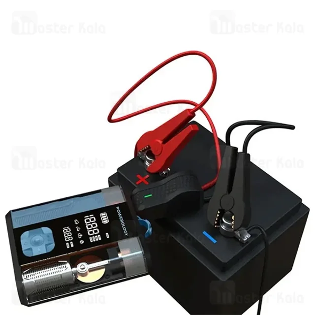 پاوربانک 12000 و کمپرسور باد و جامپ استارتر خودرو پاورولوژی Powerology PPBCHA96 - تصویر 5