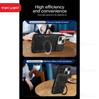 قاب ضد ضربه مگنتی Xiaomi Redmi 10C Magnetic Support Case دارای محافظ دوربین - تصویر 7