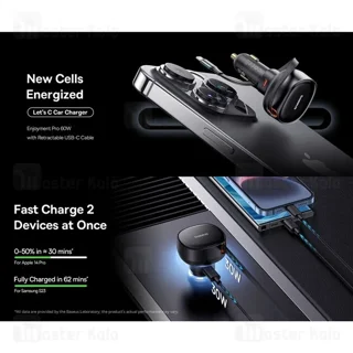 شارژر فندکی بیسوس Baseus cctxp-cc Enjoyment Pro C00057802111 توان 60 وات همراه با کابل - تصویر 7