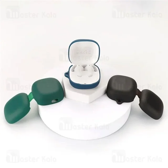 کاور محافظ سیلیکونی هندزفری کیو سی وای Xiaomi QCY Melobuds ANC HT05 دارای قلاب آویز - تصویر 4