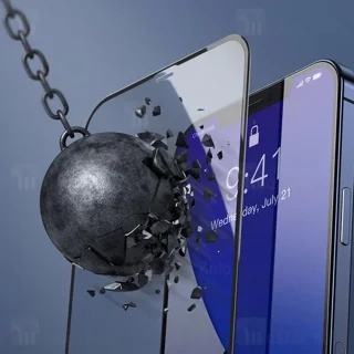 پک 2تایی محافظ صفحه شیشه ای تمام صفحه و ضد اشعه بیسوس Apple iPhone 12 Mini Baseus - تصویر 6