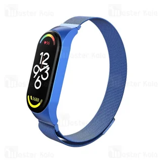 بند فلزی دستبند سلامتی شیائومی Mi Band 7 Stainless Steel Milanese Strap با قفل مگنتی - تصویر 6
