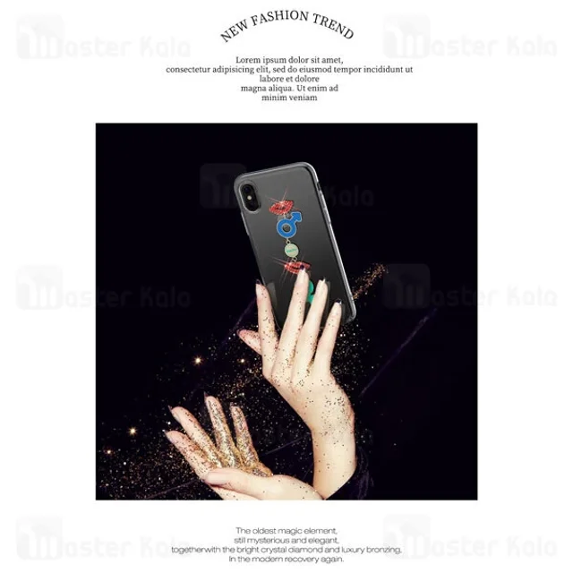 قاب فانتزی آیفون Apple iPhone X / XS Kingxbar Swarovski Mystic Series Lip - تصویر 4