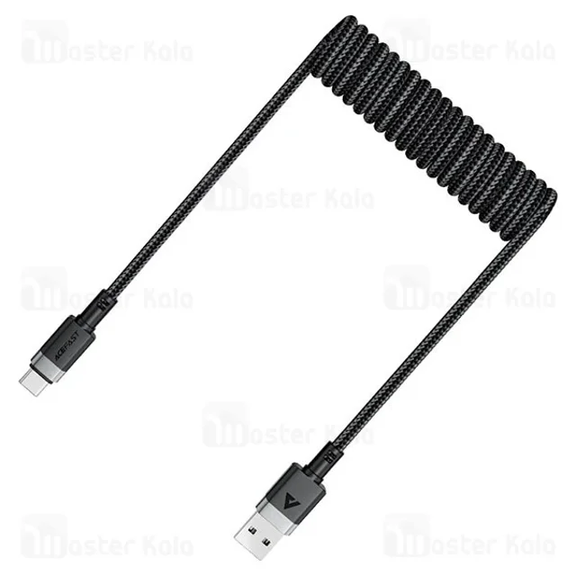 کابل Type-C فنری ایس فست ACEFAST C14-04 طول 1.2 متر توان 15 وات - تصویر 2