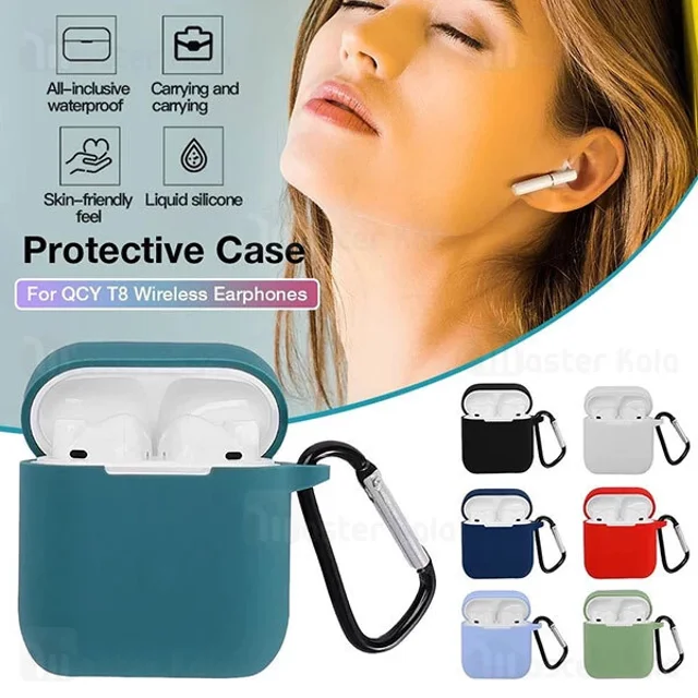 کاور محافظ سیلیکونی هندزفری کیو سی وای Xiaomi QCY T8 Earphone Silicone Case - تصویر 8