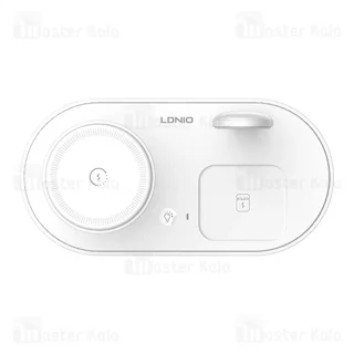 استند و شارژر وایرلس چند کاره مگنتی الدینیو Ldnio WL01 توان 15 وات با قابلیت شارژ اپل واچ - تصویر 6