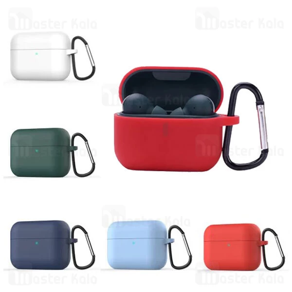 کاور محافظ سیلیکونی هندزفری کیو سی وای Xiaomi QCY T10 / T11 Earphone Silicone Case دارای قلاب آویز