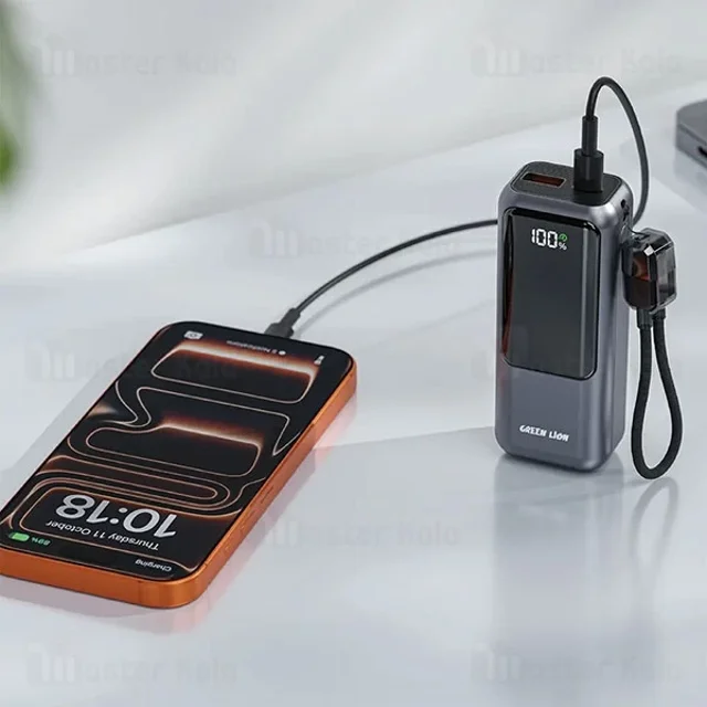 پاوربانک 10000 گرین لاین Green Lion Compact 10 GNCOP10KPBGY توان 22.5 وات - تصویر 3