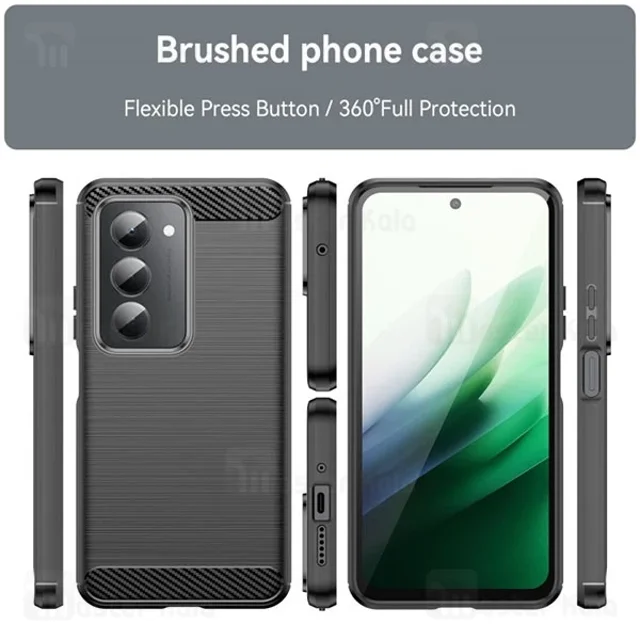 قاب فیبر کربنی شیائومی Xiaomi Redmi 15 4G Rugged Armor Fiber Carbon - تصویر 5