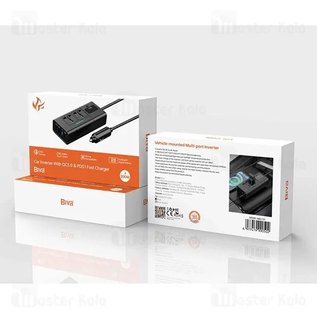 شارژر فندکی و چند راهی برق خودرو بیوا Biva NBQ-101 توان 200 وات - تصویر 7
