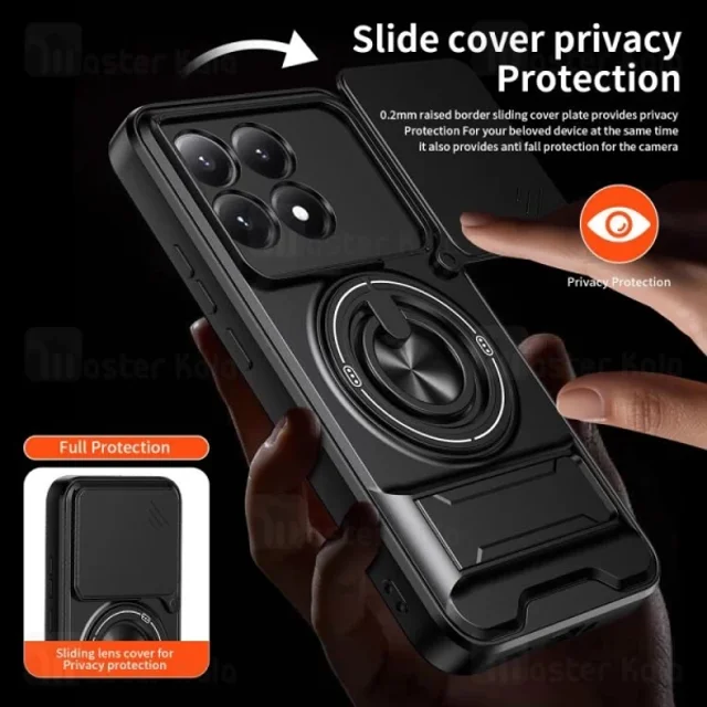 قاب ضد ضربه مگنتی Xiaomi 15T 5G Magnetic Multifunctional Case دارای محافظ دوربین - تصویر 4