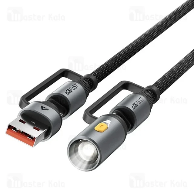 کابل Type-C به Type-C چندکاره ایس فست ACEFAST J5 Acewire Pro طول 1.2 متر توان 60 وات - تصویر 3