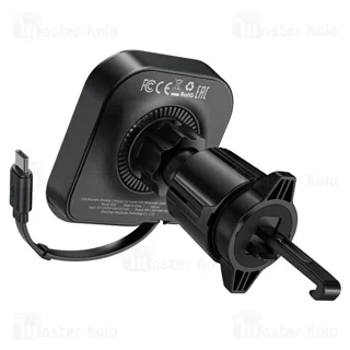 هولدر و شارژر وایرلس دریچه کولری مگ سیف ایس فست ACEFAST D32 توان 15 وات با کابل جمع شونده - تصویر 3