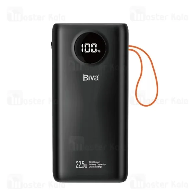 پاوربانک 30000 بیوا Biva BP-049 توان 22.5 وات همراه با کابل متصل - تصویر 2