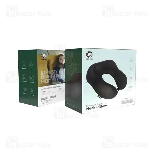 بالشت طبی پشت گردن گرین لاین Green Lion Memory Foam Neck Pillow GNMEFMNECKBK - تصویر 4