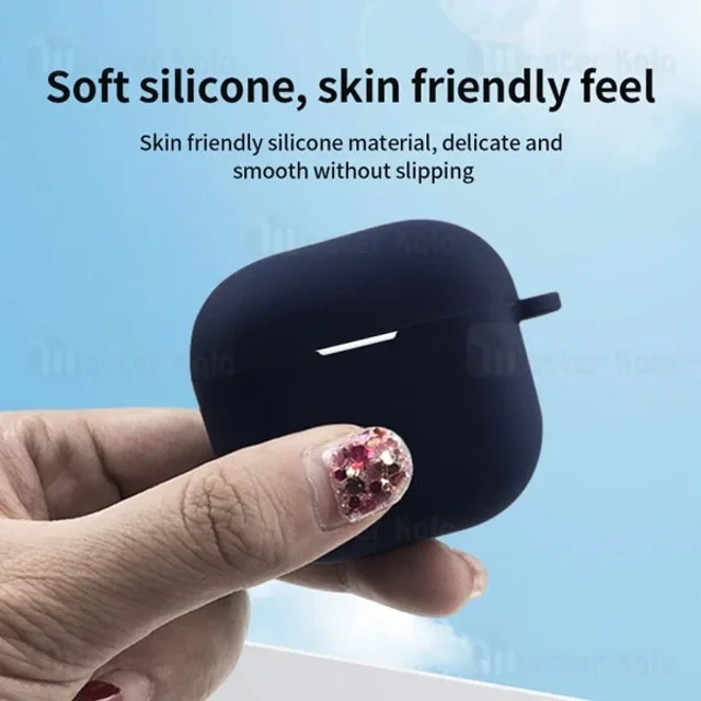 کاور محافظ سیلیکونی هندزفری اپل Apple Airpod 4 / 4 ANC دارای قلاب آویز - تصویر 3
