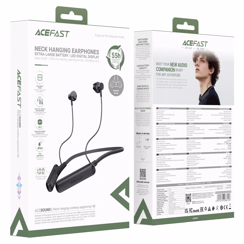 هندزفری بلوتوث گردنی ایس فست ACEFAST N8 Wireless Earphones - تصویر 6