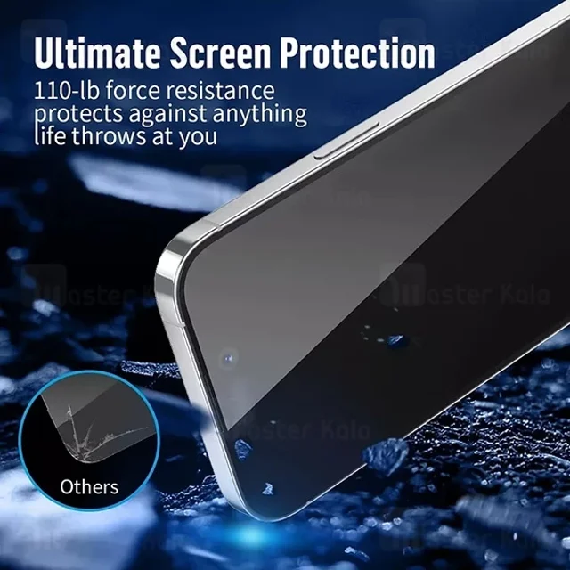 گلس تمام صفحه تمام چسب بلوئو Apple iPhone 16 Pro Blueo Anti Static HD - تصویر 4