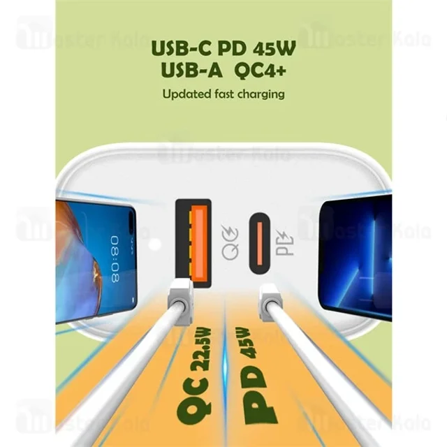 شارژر دیواری الدینیو Ldnio A2526C توان 45 وات به همراه کابل - تصویر 3