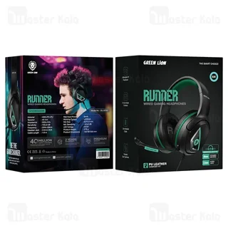 هدفون سیمی گیمینگ گرین لاین Green Lion Runner GNRNRGHP62BK - تصویر 5