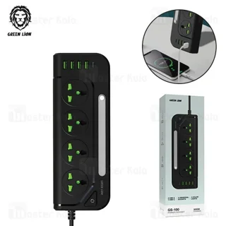 چند راهی برق گرین لاین GS-100 با چهار پریز