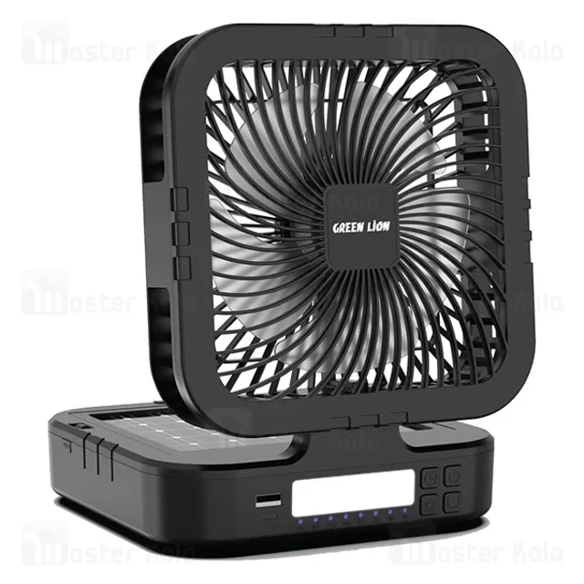 پنکه رومیزی خورشیدی گرین لاین Green Lion Solar Trio GNPF24SOLFNBK همراه با چراغ قوه - تصویر 2
