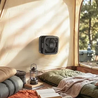 پنکه رومیزی خورشیدی گرین لاین Green Lion Solar Trio GNPF24SOLFNBK همراه با چراغ قوه - تصویر 4