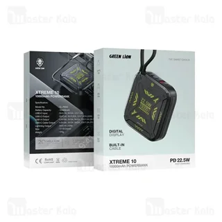 پاوربانک مشکی گرین لاین Xtreme 10 GNXTREM10BK ظرفیت 10000