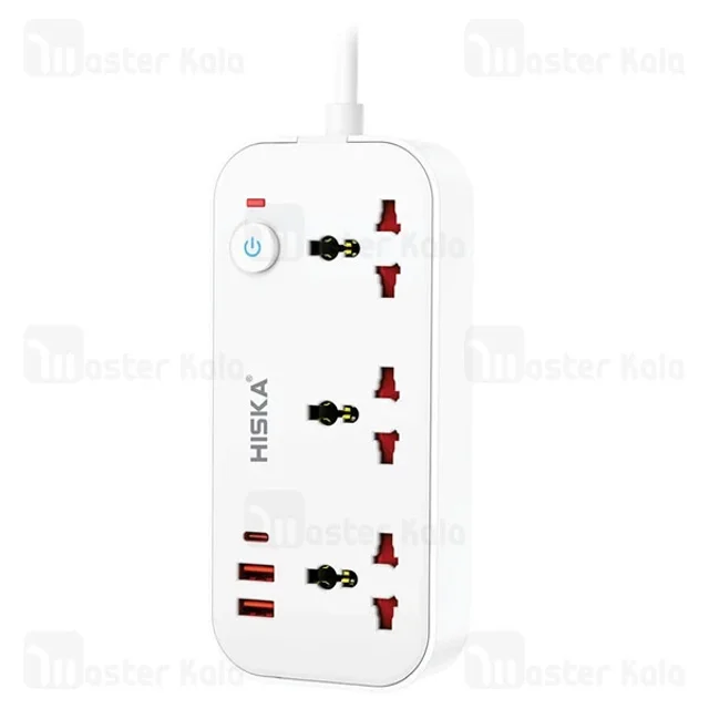 چند راهی برق و شارژر هیسکا Hiska CH-5511 دارای 3 پورت - تصویر 2