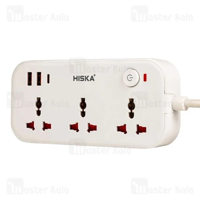 چند راهی برق و شارژر هیسکا Hiska CH-5511 دارای 3 پورت - تصویر 3
