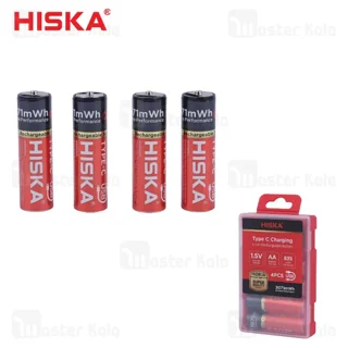 پک 4 تایی باتری قلمی شارژی هیسکا Hiska H16-AA4
