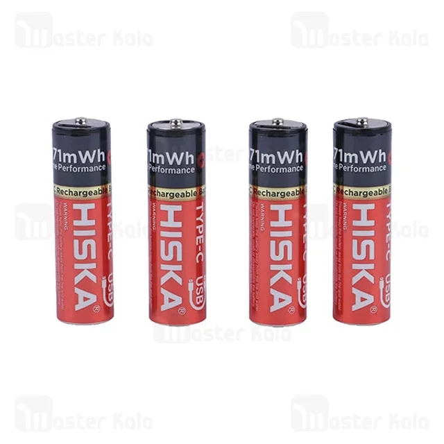 پک 4 تایی باتری قلمی شارژی هیسکا Hiska H16-AA4 - تصویر 2
