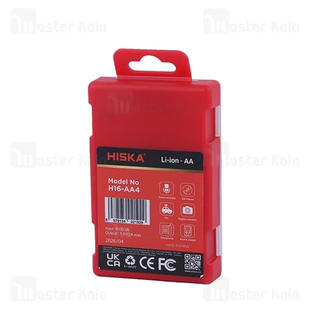پک 4 تایی باتری قلمی شارژی هیسکا Hiska H16-AA4 - تصویر 6