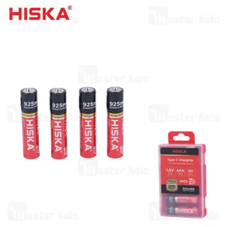 پک 4 تایی باتری نیم قلمی شارژی هیسکا Hiska H16-AAA4