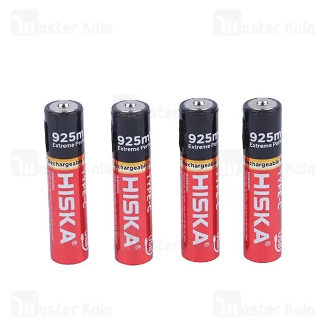 پک 4 تایی باتری نیم قلمی شارژی هیسکا Hiska H16-AAA4 - تصویر 2
