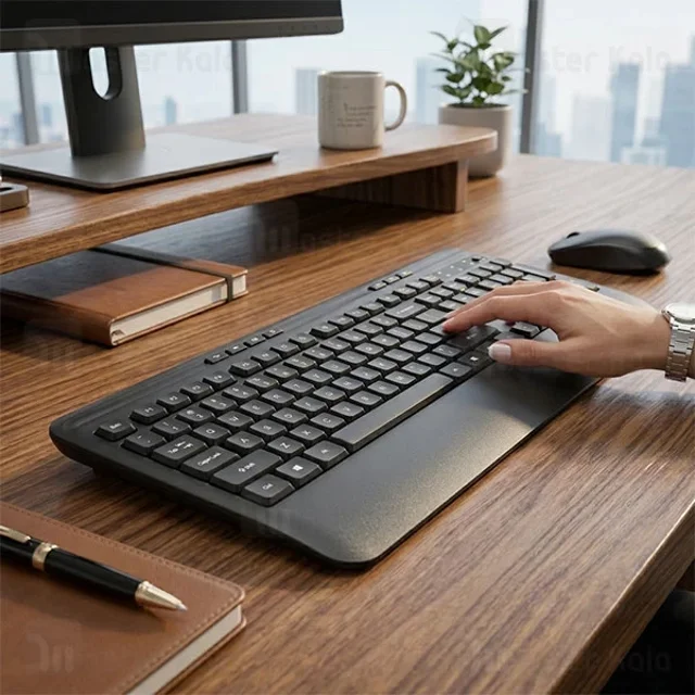 کیبورد مشکی هیسکا HX-KE210 با اتصال دانگل USB