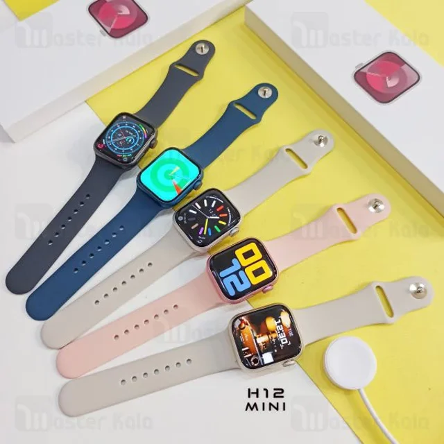 ساعت هوشمند اچ‌کی HK12 mini با بند سیلیکونی مشکی