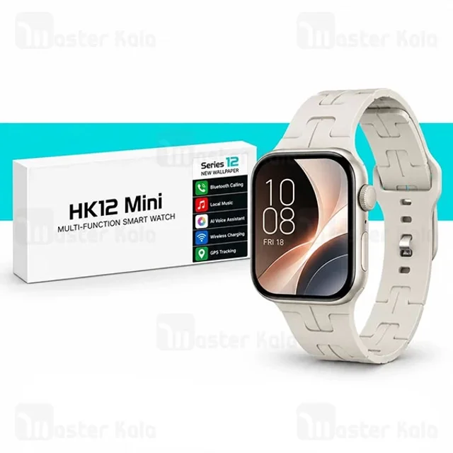 ساعت هوشمند اچ‌کی HK12 mini با فریم نقره‌ای