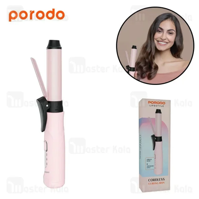 فر کننده مو کلیپسی پرودو Porodo Cordless Curling Iron PDBL007PK — حالت‌دهی بی‌سیم و قابل‌حمل