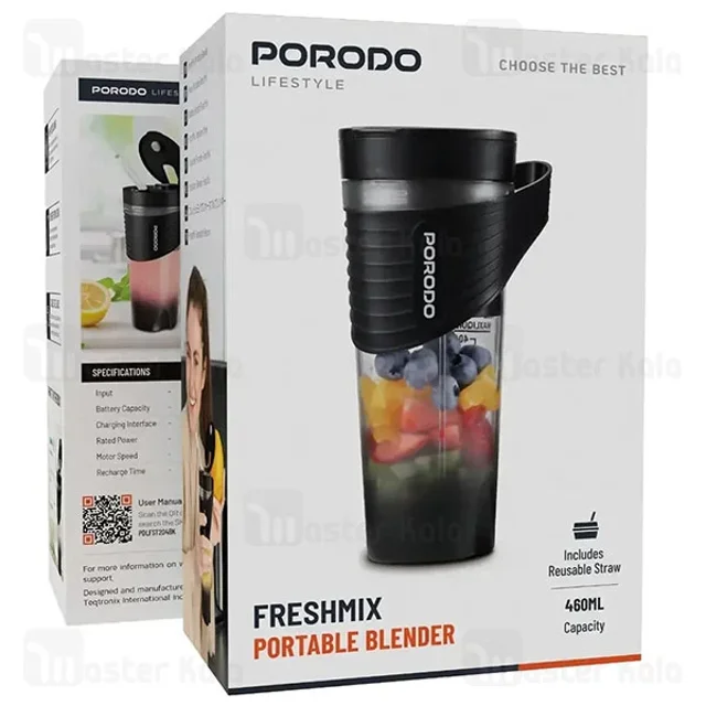مخلوط کن قابل حمل پرودو Porodo Freshmix PDLFST204BK ظرفیت 460 میلی لیتر - تصویر 6