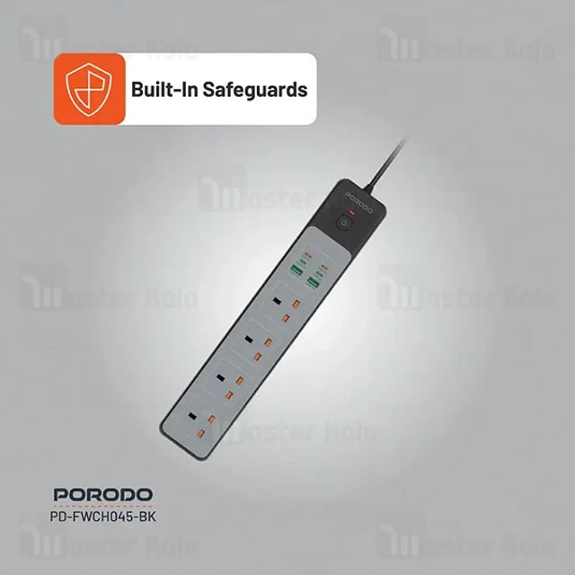 پاور استریپ پرودو FWCH045 با درگاه USB و پریز برق