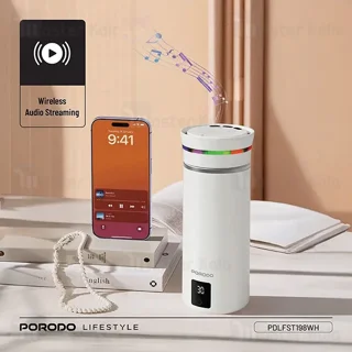 ماگ همزن دار و اسپیکر پرودو Porodo Lifestyle Fluxmix PDLFST198WH ظرفیت 350 لیتر - تصویر 7