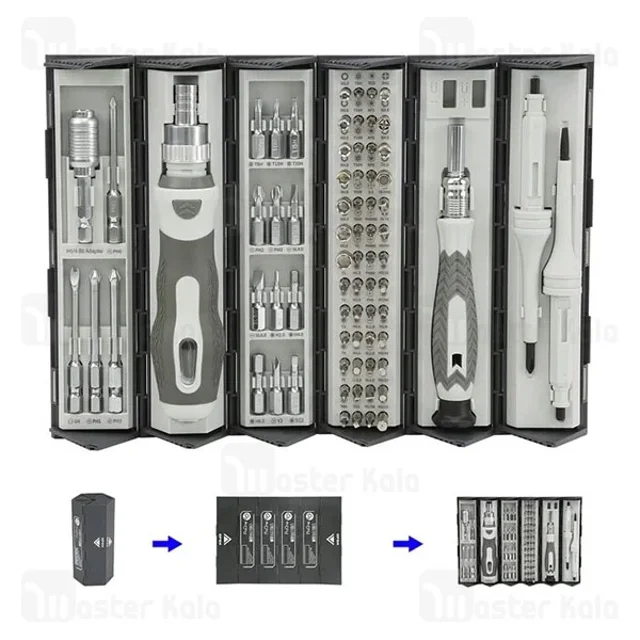 پیچ گوشتی پرووان Proone 74 IN 1 SCREWDRIVER SET PGS106 - تصویر 4