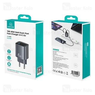شارژر دیواری یوسمز USAMS CC290 توان 45 وات - تصویر 8