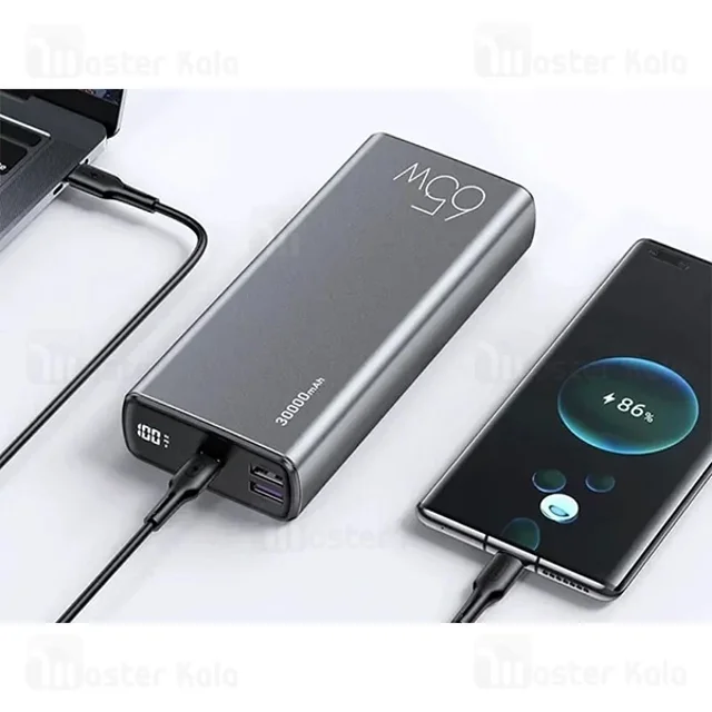 پاوربانک 30000 یوسمز USAMS US-CD165 توان 65 وات همراه با کابل - تصویر 3