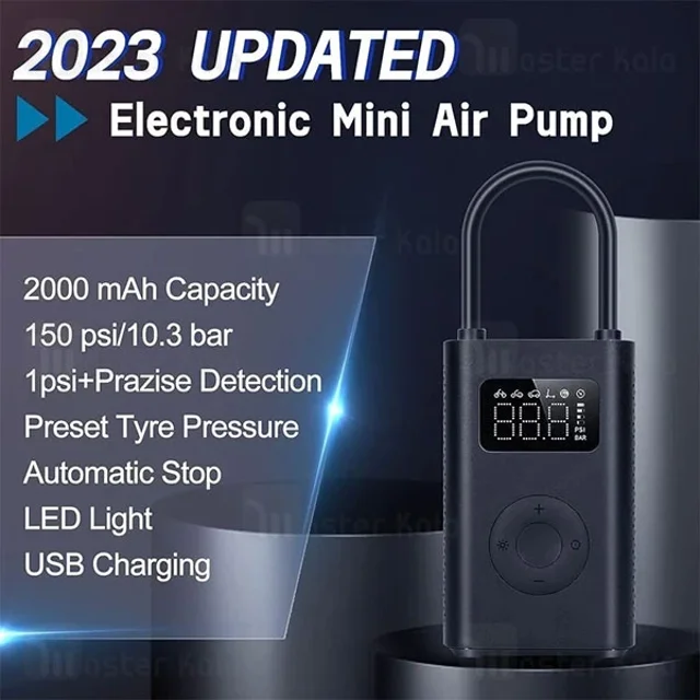کمپرسور باد شارژی شیائومی Xiaomi Air Pump Compressor 2D MJCQB07QWS - تصویر 6