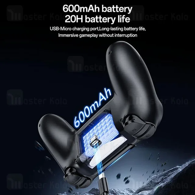 دسته بازی بلوتوثی یسیدو KB47 با باتری ۶۰۰ میلی‌آمپرساعت